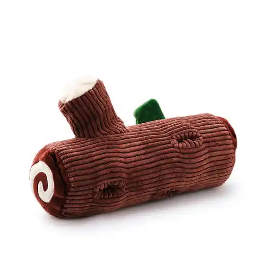 Yule Log Interactive Snuffle Dog Toy back view