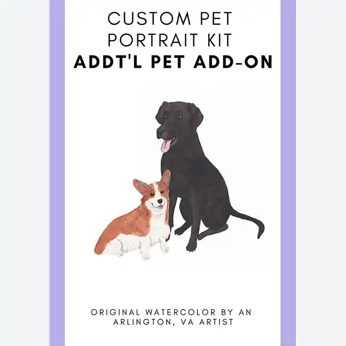 add on a pet to your custom pet portrait