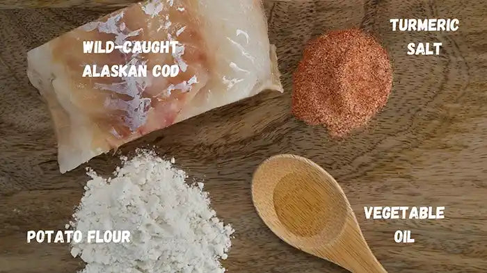 ingredients for saint rocco's alaskan cod strips