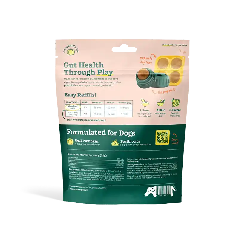 Back Package of Woof Pupsicle Balanced Belly Mix 