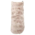 beige faux fur dog coat