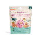 Package of Pupsicle Birthday Pops dog toy refill treats with colorful design and text.