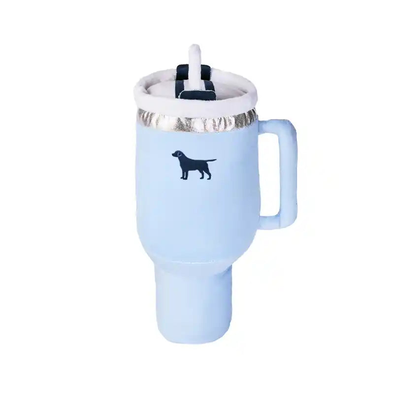 blue pup cup tumbler dog toy