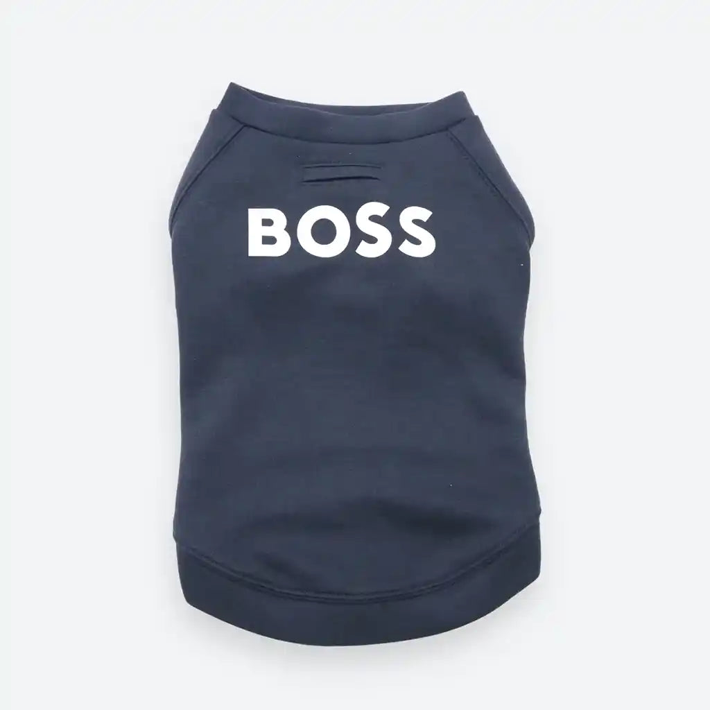 boss dog essentials sweater in black back