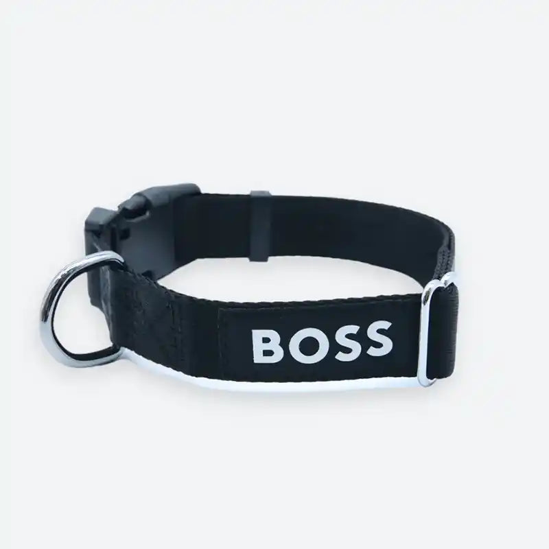 boss dog essentials collar in black