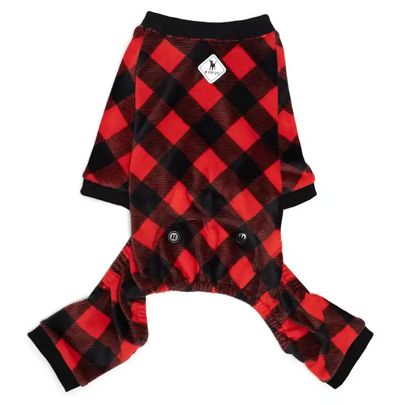 Red Buffalo Plaid Dog Pajamas