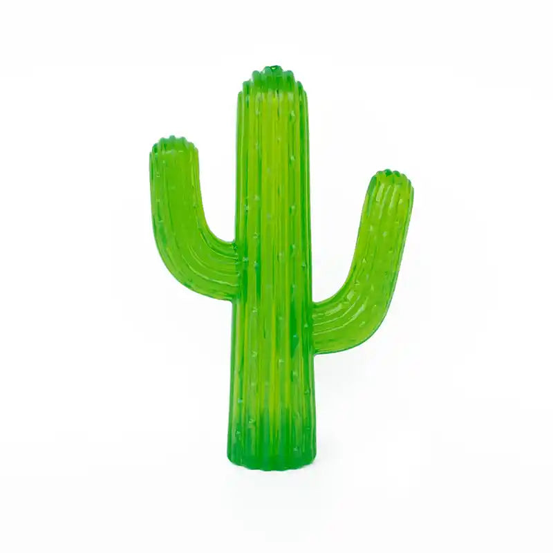 green cactus dog toy