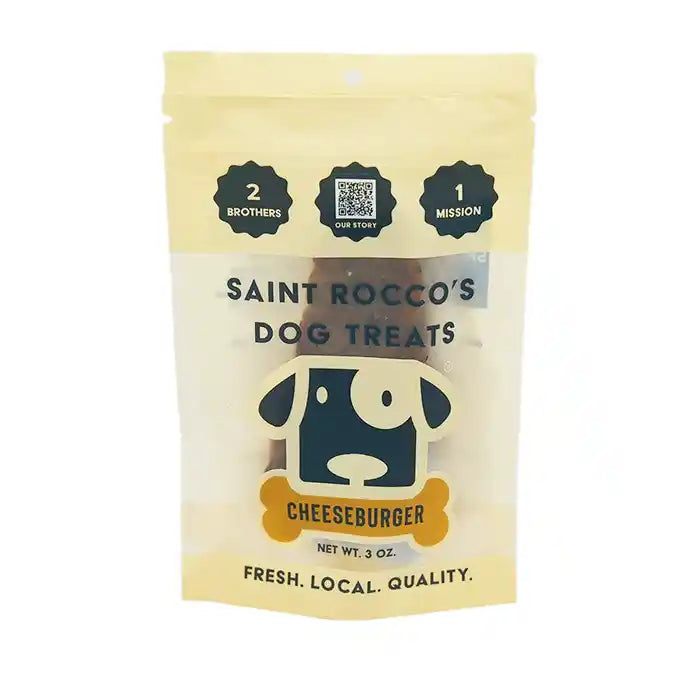 saint roccos cheeseburger dog treats