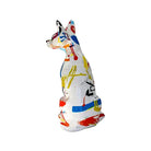 back view of abstract chihuahua statue 