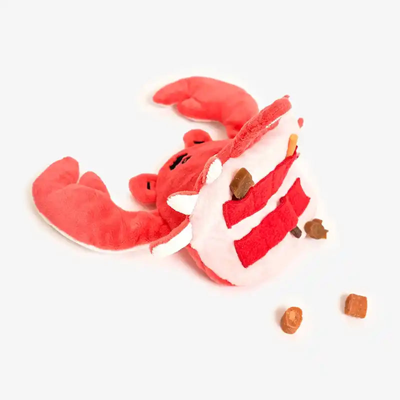 Lobster nosework toy with treats