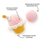 cupcake dog toy with ball inside