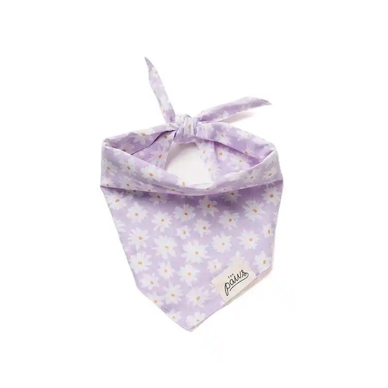 lavender daisy dog bandana