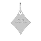 diamond dog id tag with sample engraving