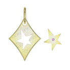 dog id tag with cut out star charm 