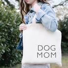 DOG MOM canvas tote