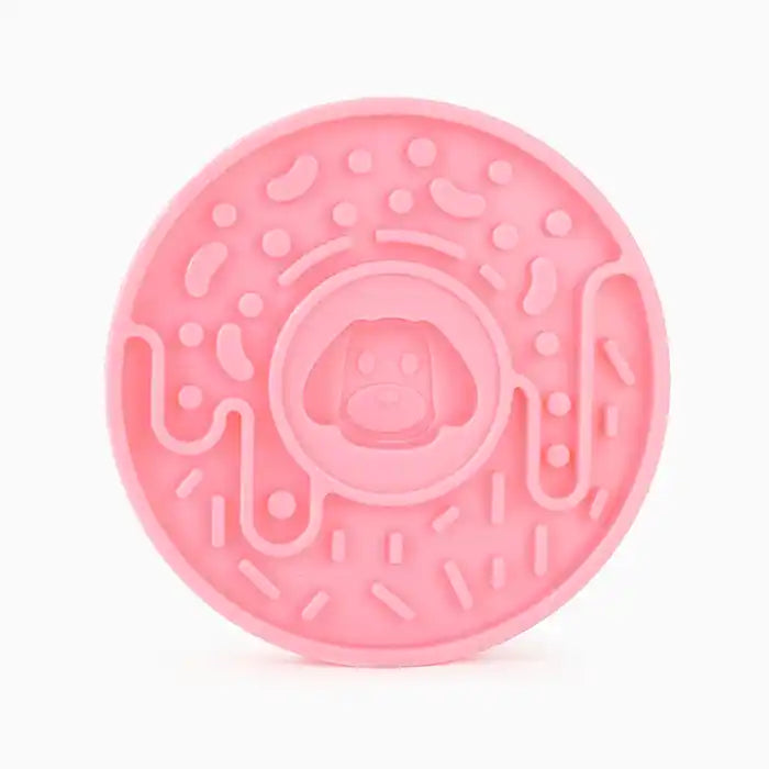 pink donut dog lick mat