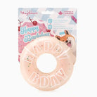 donut dog toy in packaging