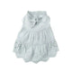 Blue Tiered Eyelet Dog Dress with Cooling Effect
