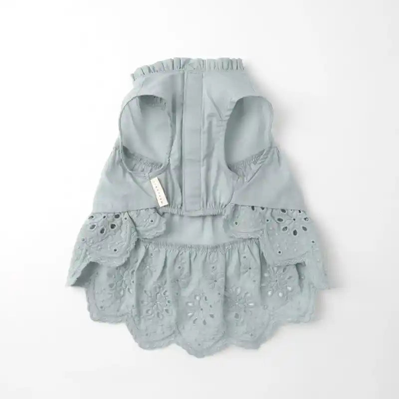 Tiered Eyelet Dog Dress with Cooling Effect underside