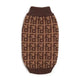 fab dog brown fendi inspired luxe sweater back view