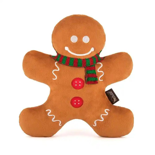 gingerbread man dog toy