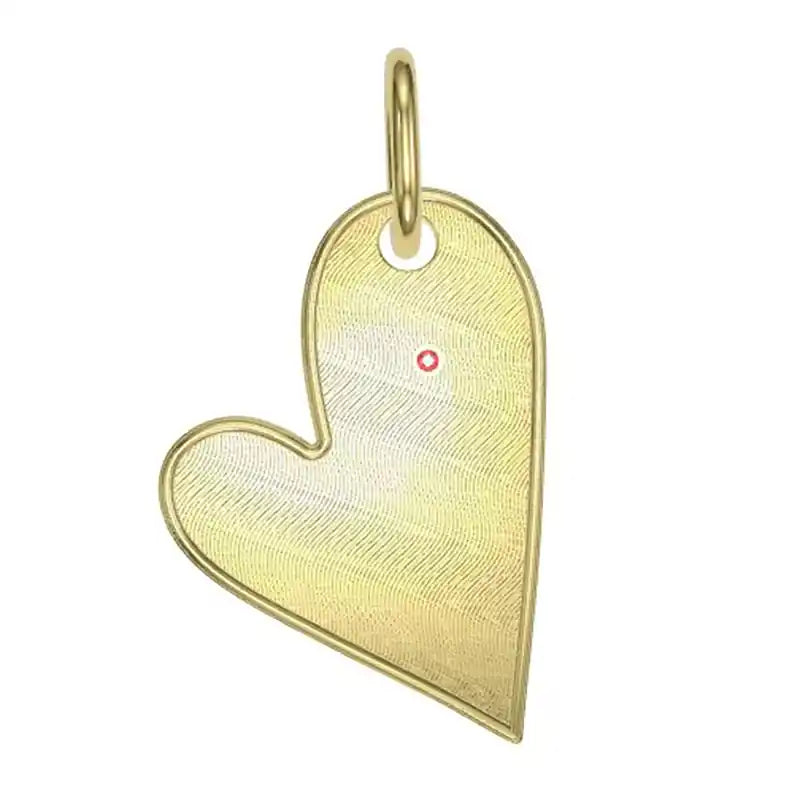 bespoke 18k Gold heart pet ID tag