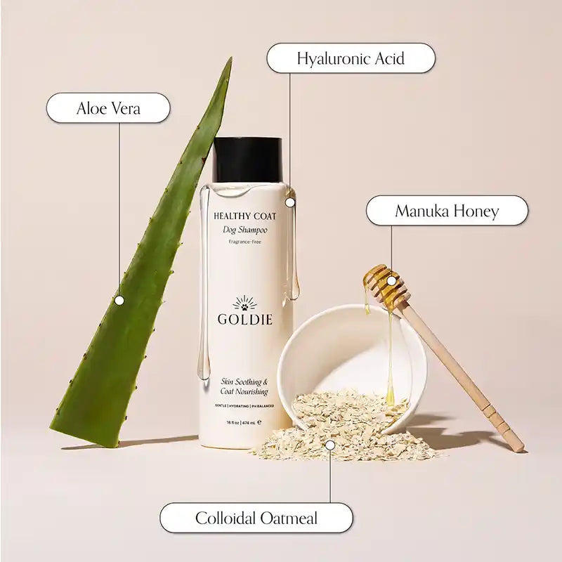 Goldie Healthy Coat Hypoallergenic Dog Shampoo - ingredients