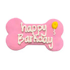 Pink Happy Barkday Bone Dog Treat 
