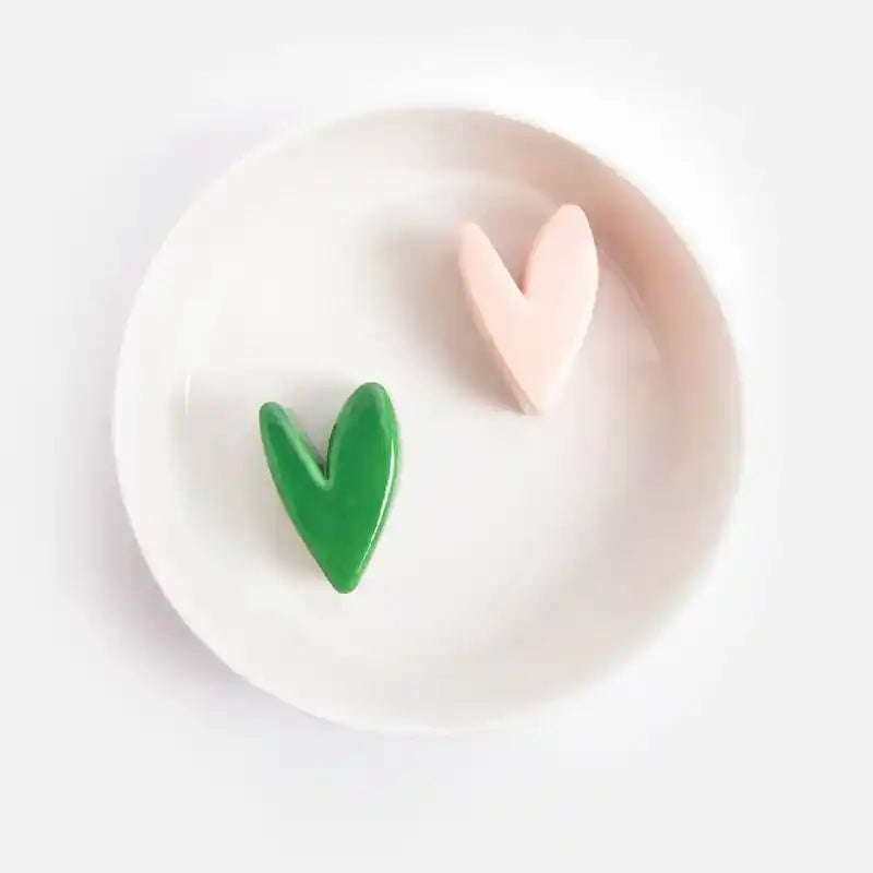 Small Hearts Slow Feeder Ceramic Pet Bowl