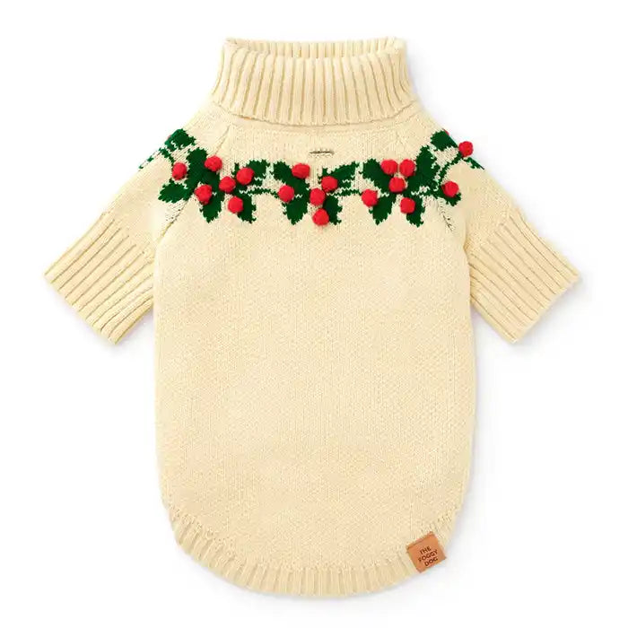 foggy dog holly bobble sweater