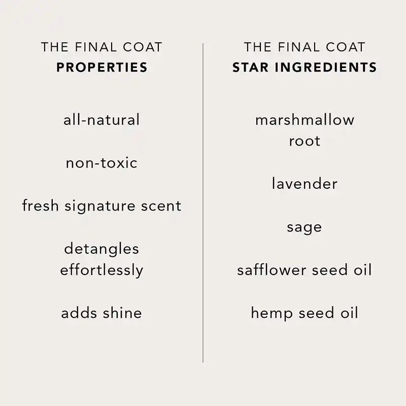 final coat conditioner ingredients