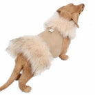 ivory faux fox fur coat