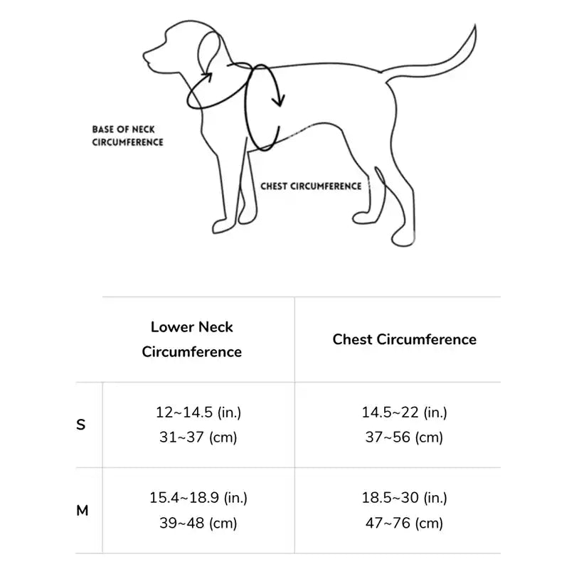 jelly harness size chart