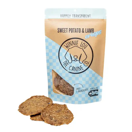 sweet potato & lamb dog crisps