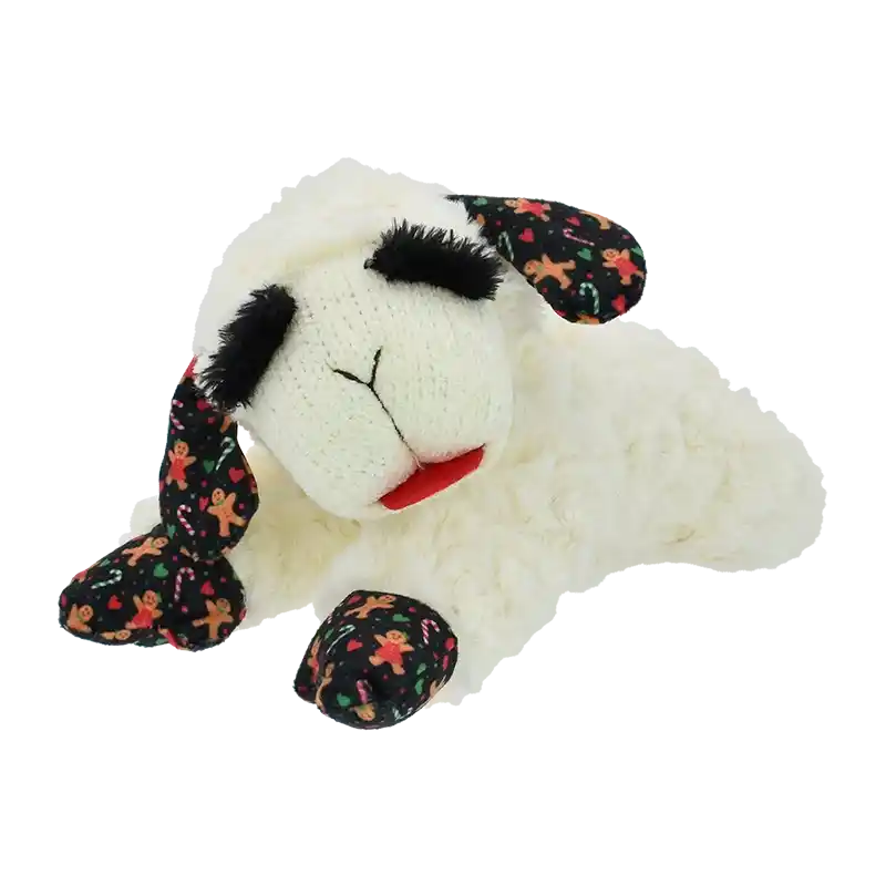 lamb chop holiday dog toy