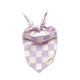 lavender checked pet dog bandana