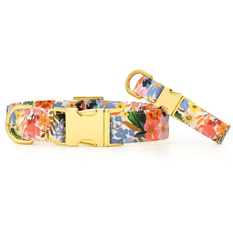 foggy dog x rifle paper co marguerite floral dog collar