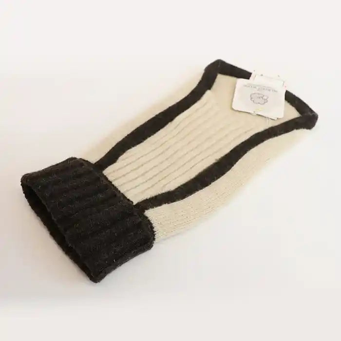 color blocked merino wool dog sweater underside