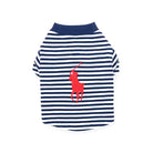navy polo striped big pony logo dog crewneck shirt