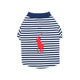 navy polo striped big pony logo dog crewneck shirt