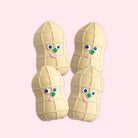 4 squeaky peanut dog toys