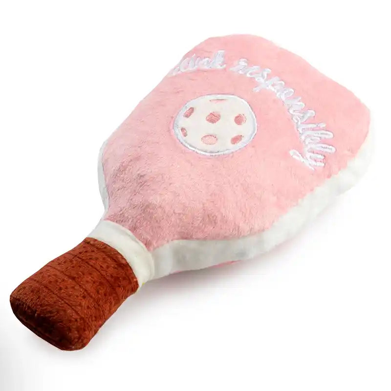 pink pickleball paddle dog toy