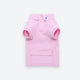 Pink polo dog shirt on a white background
