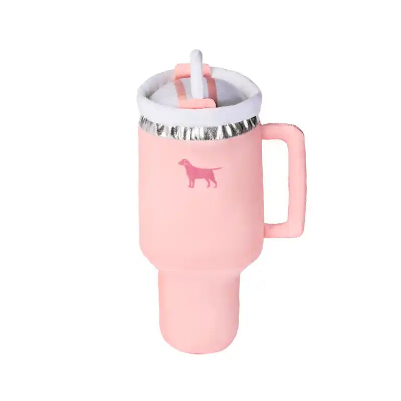 pink pup cup tumbler dog toy