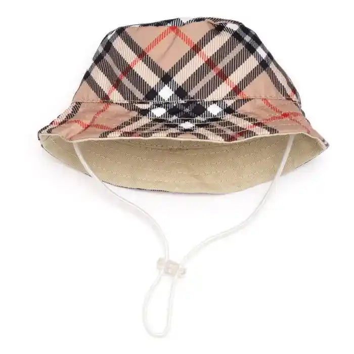 plaid bucket hat for dogs