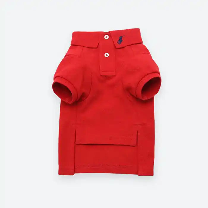 AQUX ポロパン Puppy Logo Guard Polo Red M Ralph Lauren Dog Polo Shirt | MiAmore Pets – MiAMORE PETS