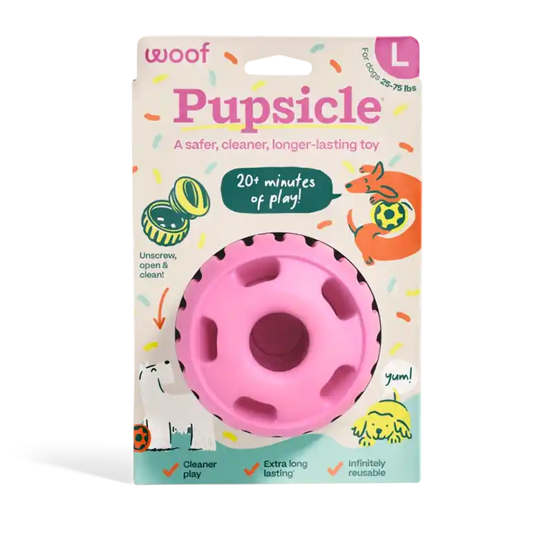 PInk Pupsicle  Dog Toy packaging