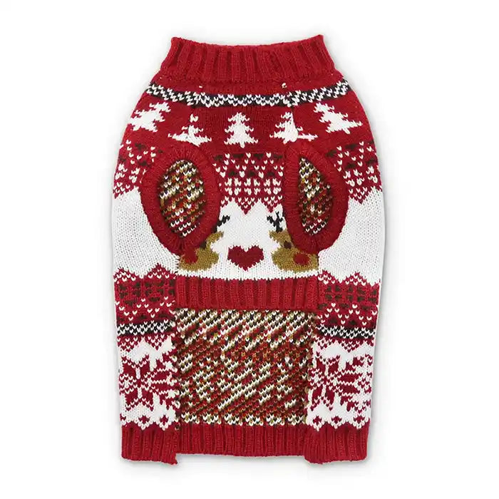 reindeer fairisle sweater underside