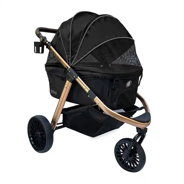 roma jogging pet stroller black