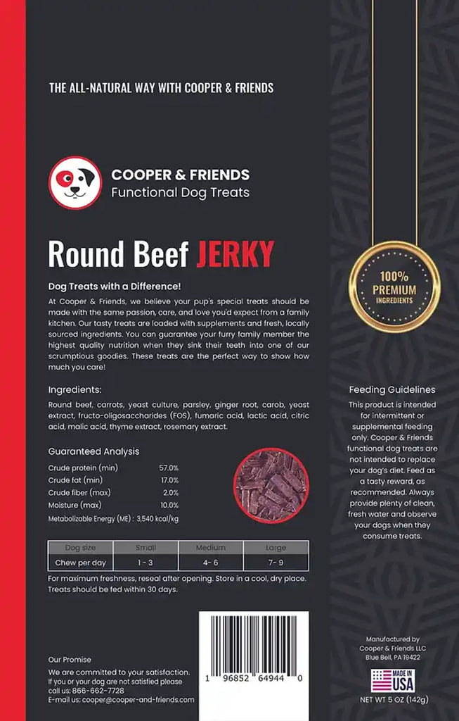 round beef jerky back info